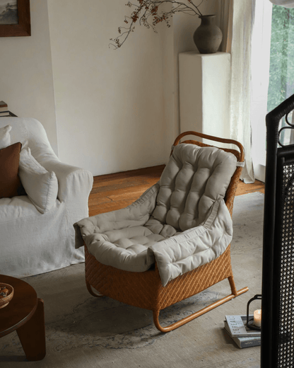 Chaise longue en rotin Sled