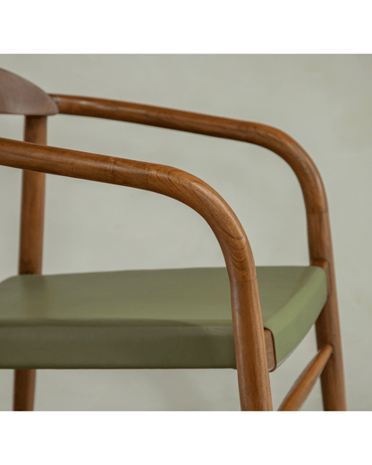 Chaise en cuir Crescent