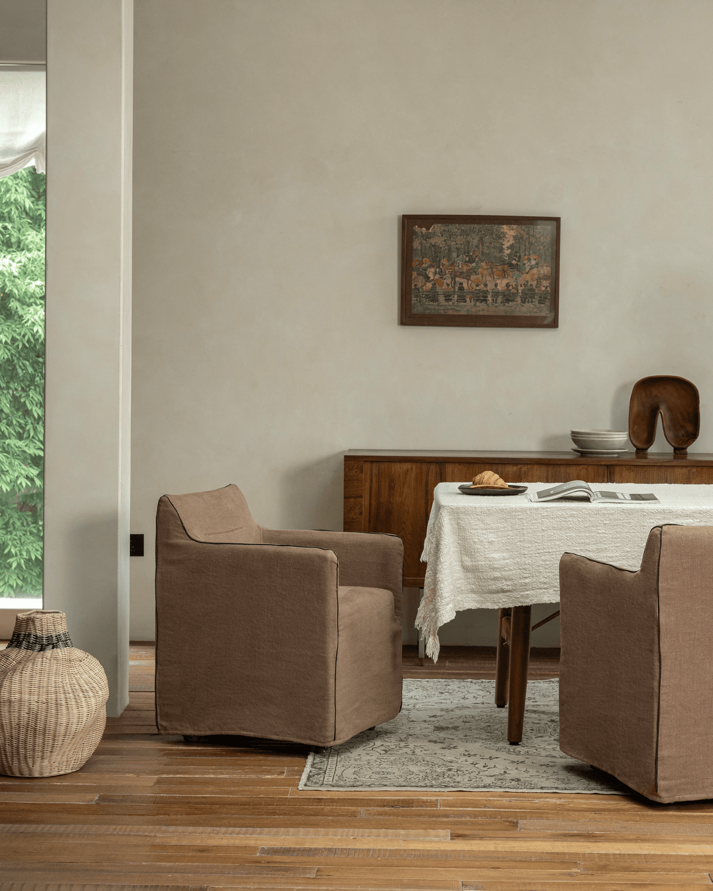 Housse de chaise en lin Ducy