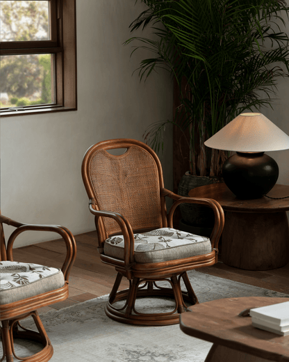 Chaise pivotante en rotin Ray Mini
