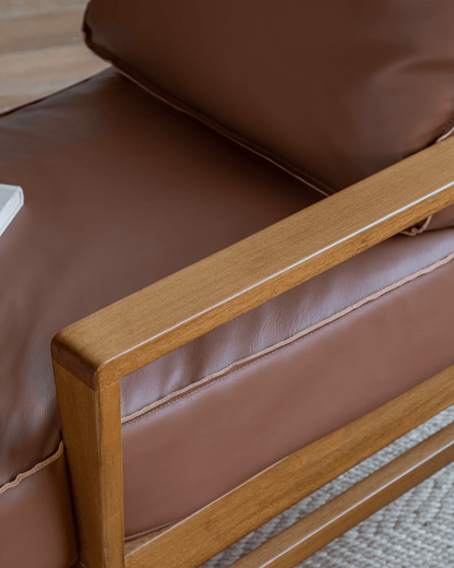 Fauteuil de salon en cuir René