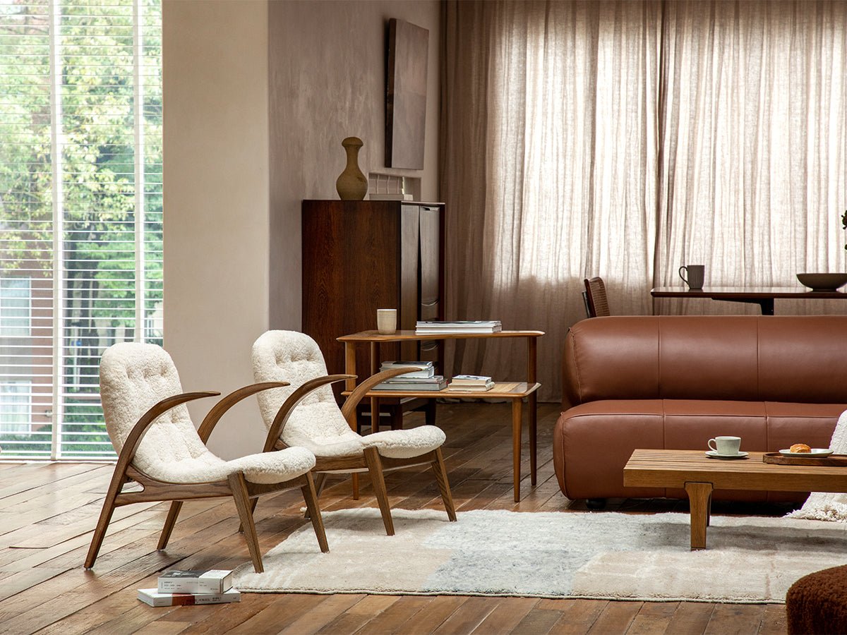 Fauteuil de salon Arc en peau de mouton