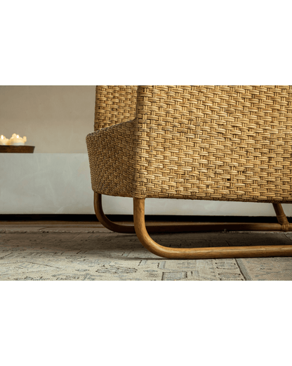Chaise longue en rotin Sled