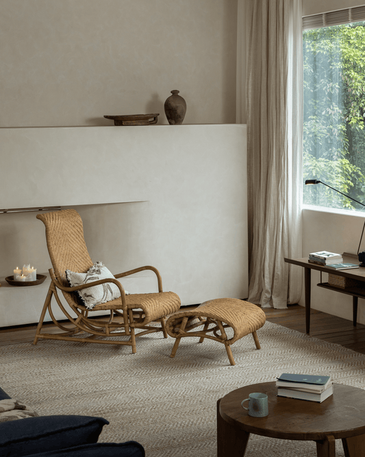 Chaise longue en rotin Nalgae