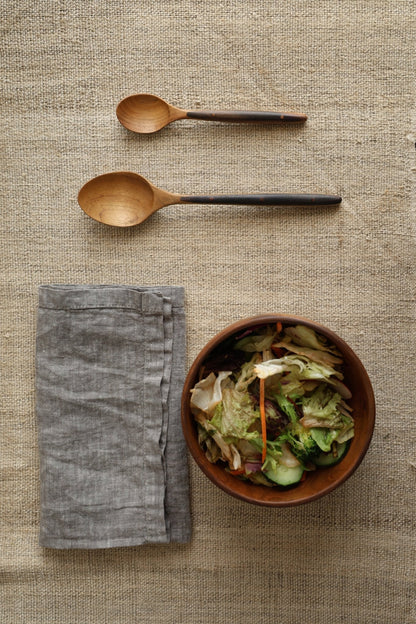 Cuillère de table avec manche en bois d'ébène (2 pièces)