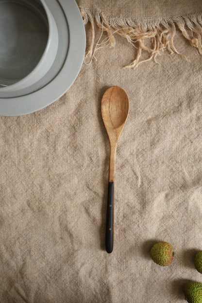 Cuillère de table avec manche en bois d'ébène (2 pièces)