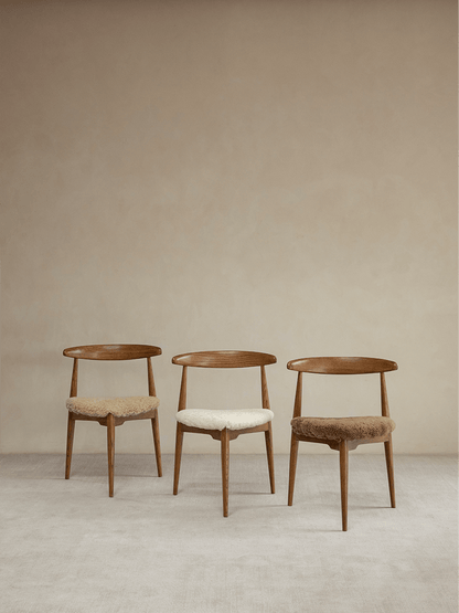 Chaise de salle à manger en forme de cœur