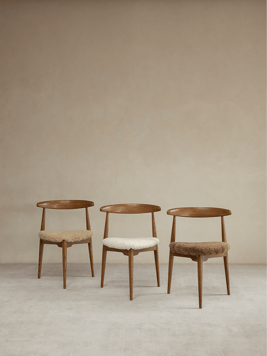 Chaise de salle à manger en forme de cœur